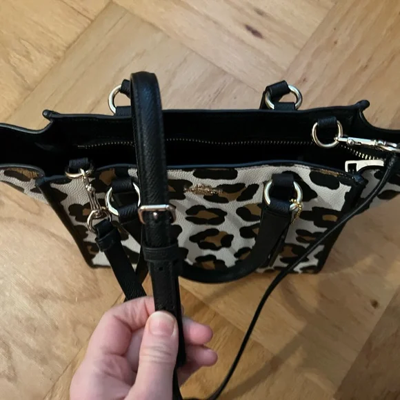 Coach Ocelot Print Mini Crosby Handbag - Picture 4 of 16